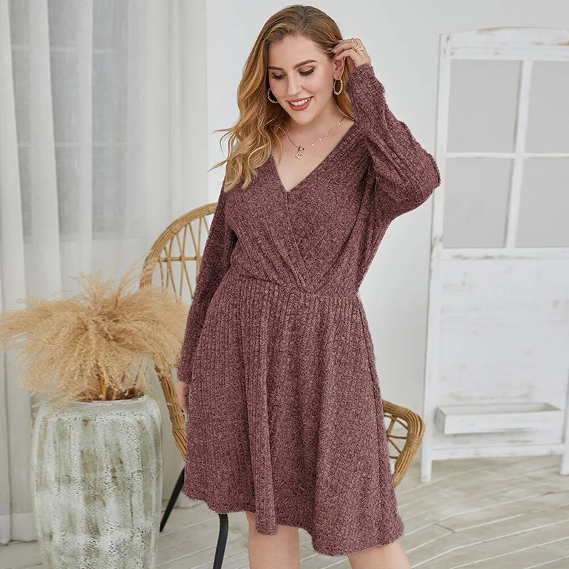 Женское платье трапеция с высокой талией GIBSIE повседневное однотонное миди