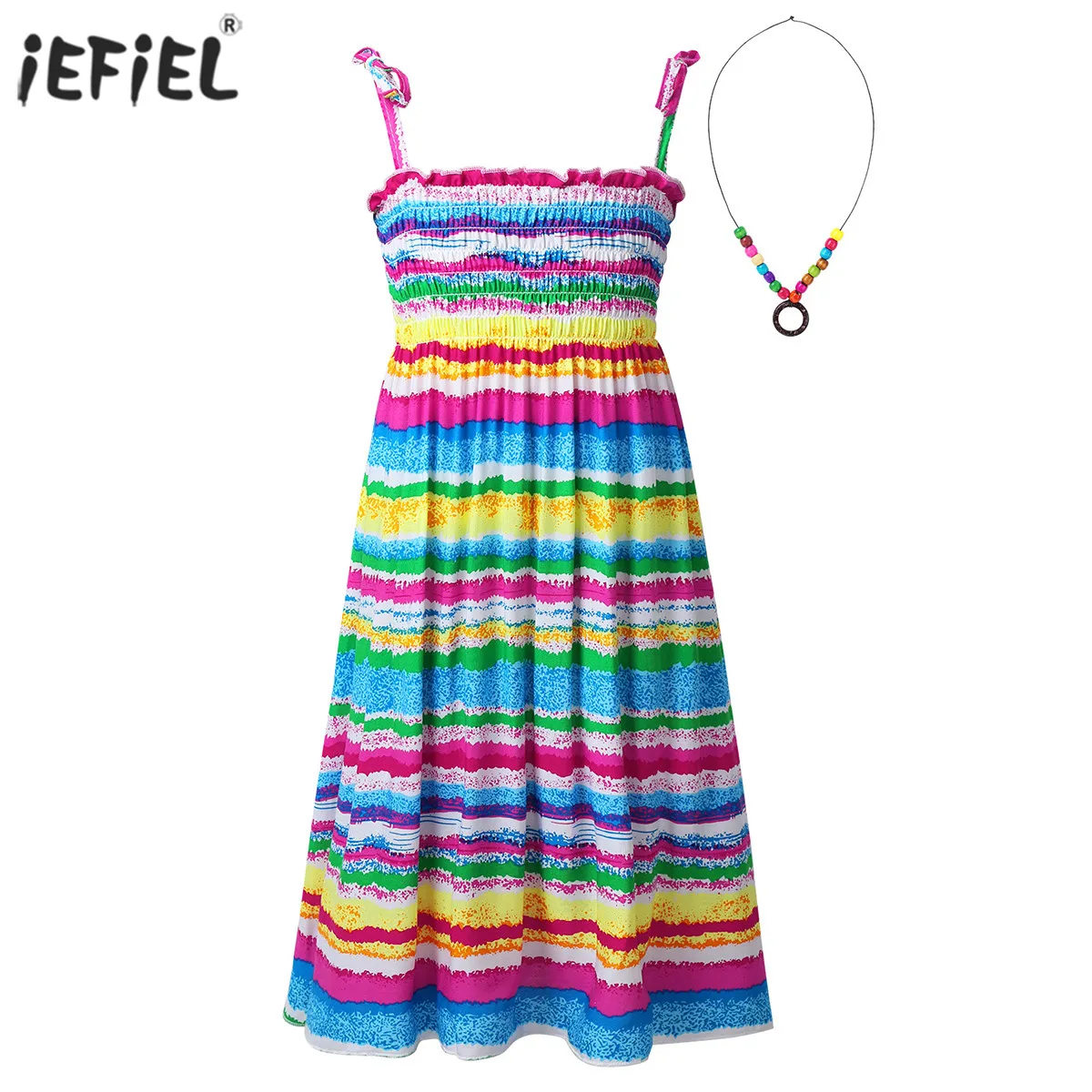 

Сарафан детский летний на бретельках, с цветочным принтом, без рукавов