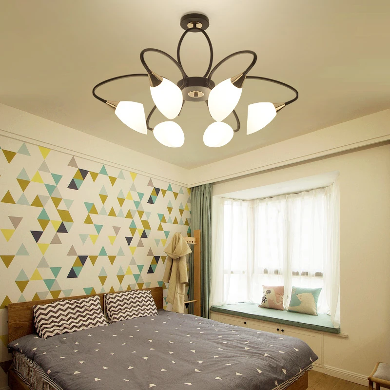 

New New Chandelier 110V220V E14 base type American country bedroom Chandelier living room dining room ceiling lamp