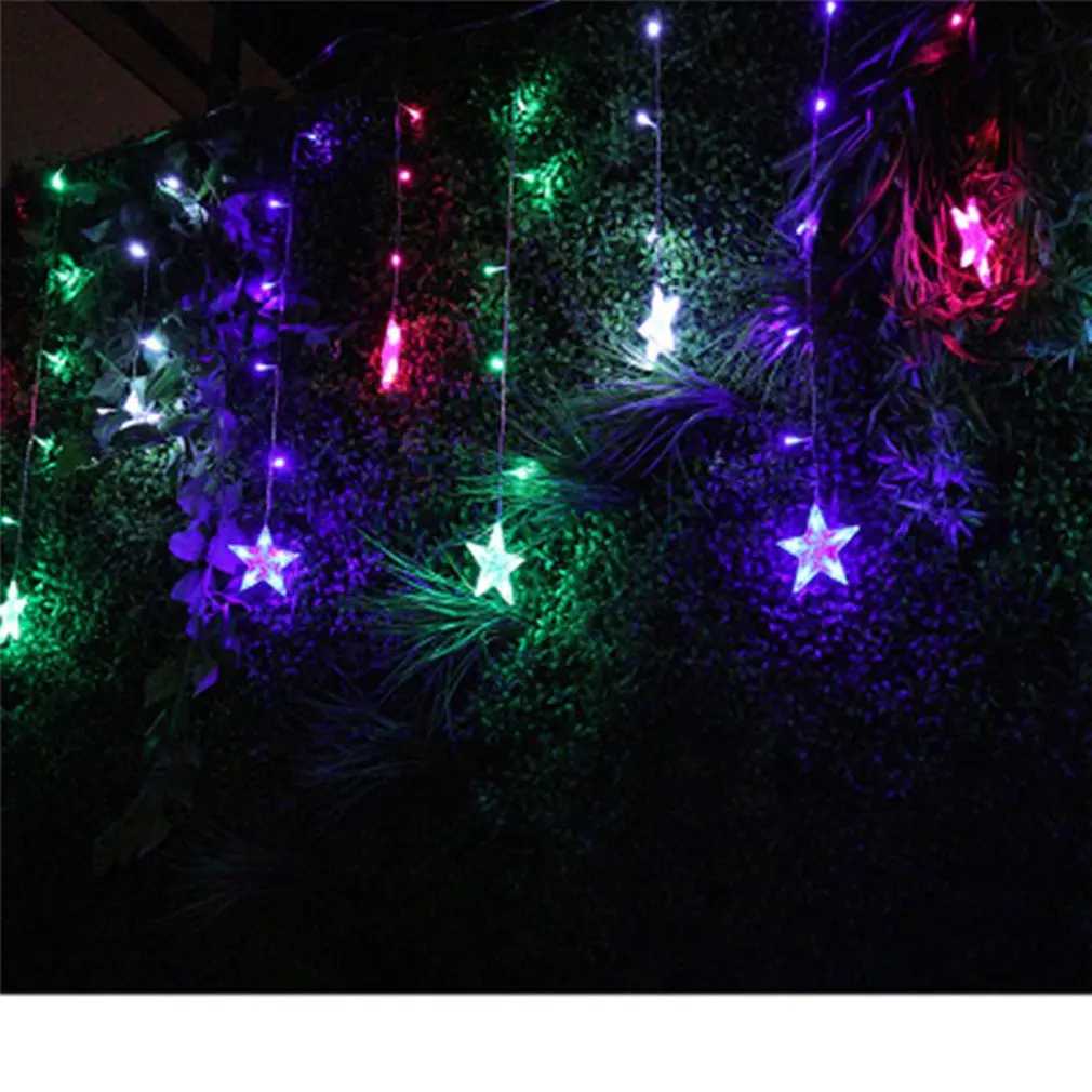 Супер яркие светодиодные лампы в форме пентаграммы занавески гирлянды сказочные