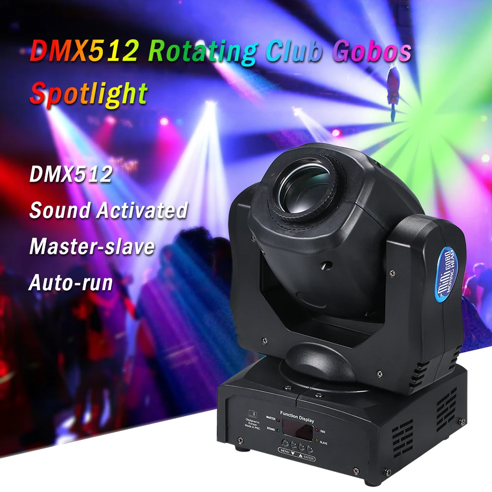 Вращасветильник Светодиодный прожектор для сцены 120 Вт 16 цветов DMX512 | Лампы и