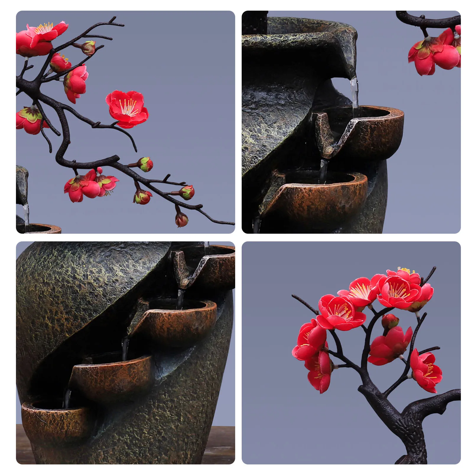 Настольный фонтан для плавной воды ландшафтное украшение дома и сада имитация