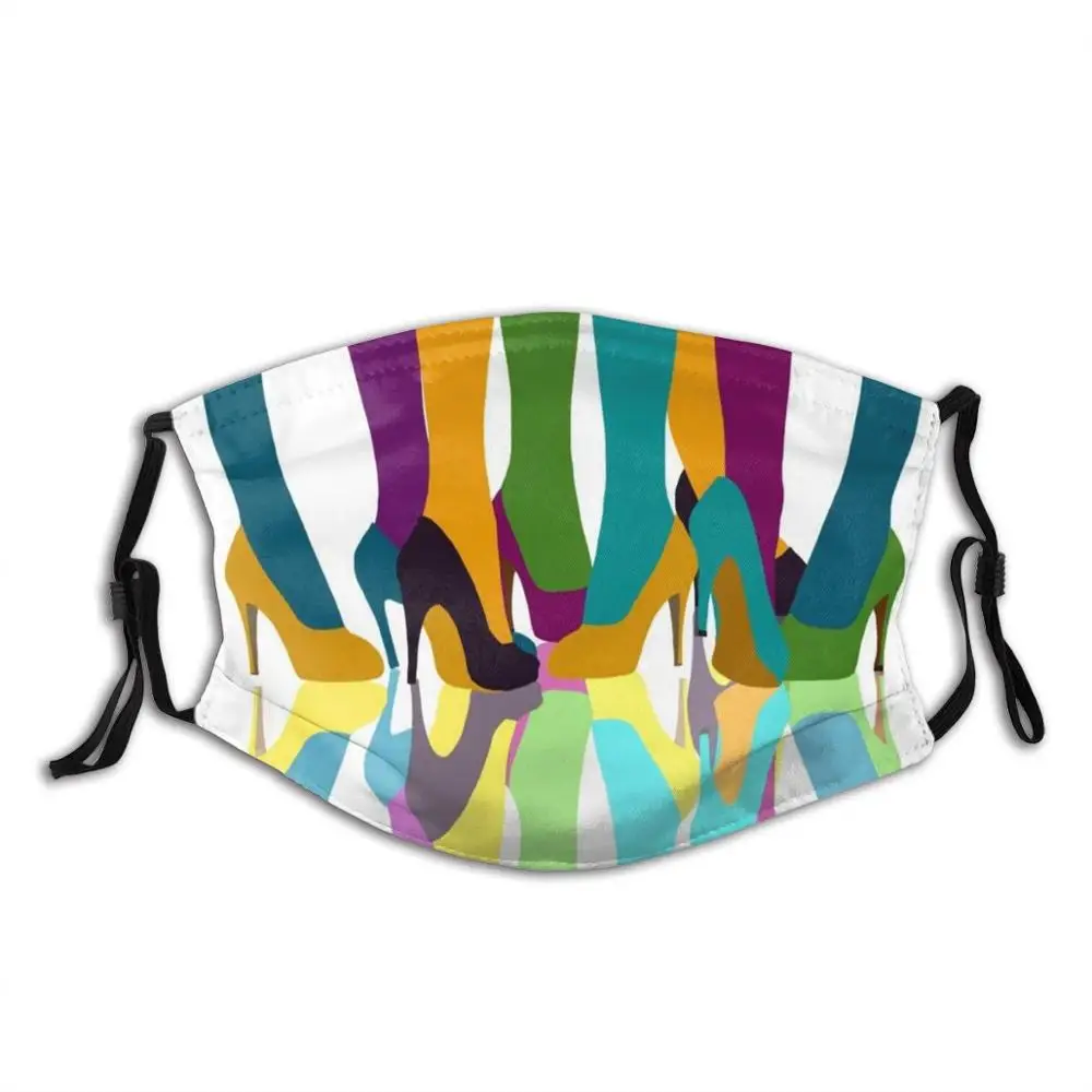 Поп Ноги Сделай сам Взрослый Детский Маска для лица Колготки Высокие каблуки Минималистический дизайн Искусство Модерн Ретро 70-е Яркие Цветные Обувь.