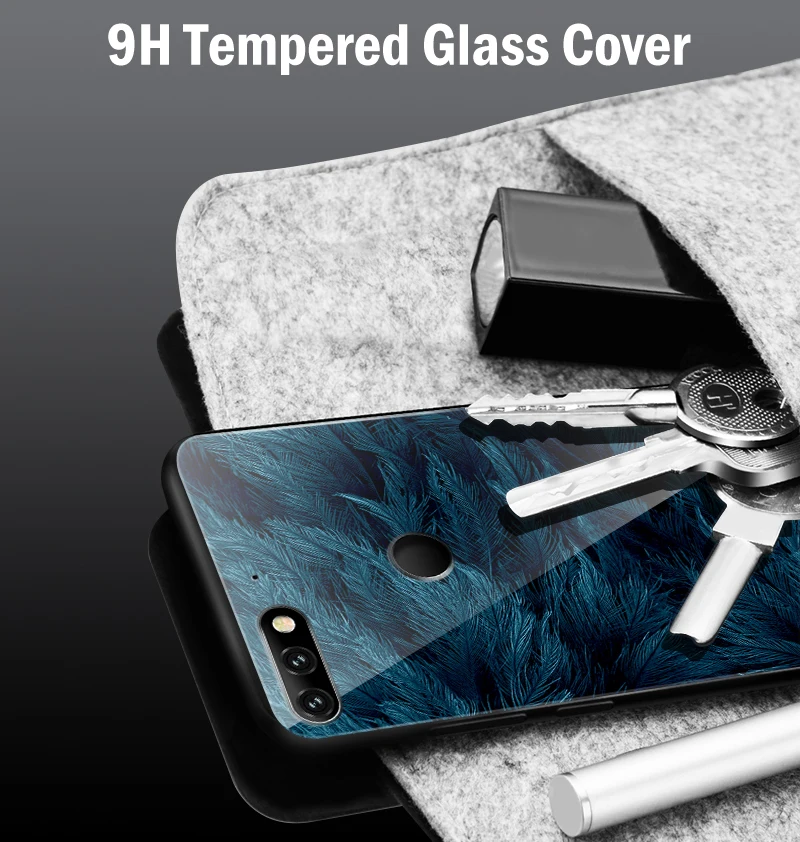 Для Huawei Honor 6X 7A 7X 7C 8A 8X9 облегченное закаленное стекло крышка Y6 Y9 Y7 премьер-профессионал Magic2 Роскошные Защитные чехлы для телефонов