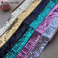 trendy square beads handmade beaded sequins lace barcode ribbon diy high end dress belt jewelry decoration materials dentelle
