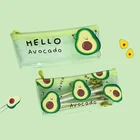 Пенал прозрачный для карандашей и карандашей, мультяшный чехол из ПВХ с фруктами, милый чехол для хранения канцелярских принадлежностей, школьные принадлежности и офиса