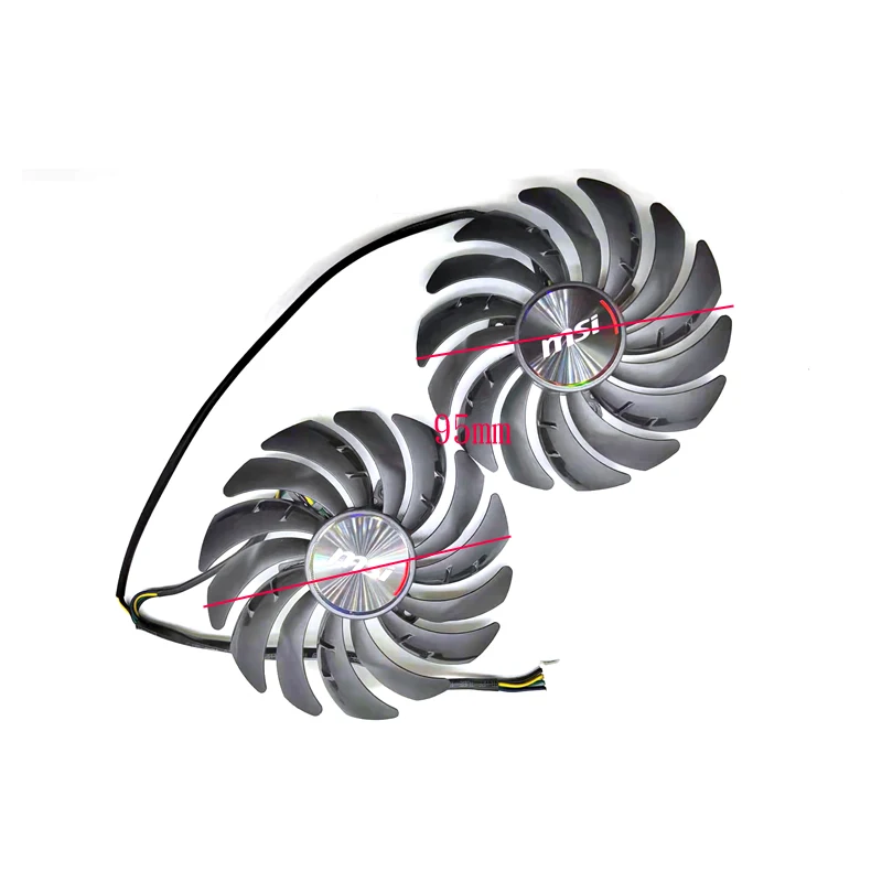 

Охлаждающий вентилятор для видеокарты MSI RX 5700 XT GAMING X, охлаждение графической карты 2 шт./компл. PLD10010S12HH