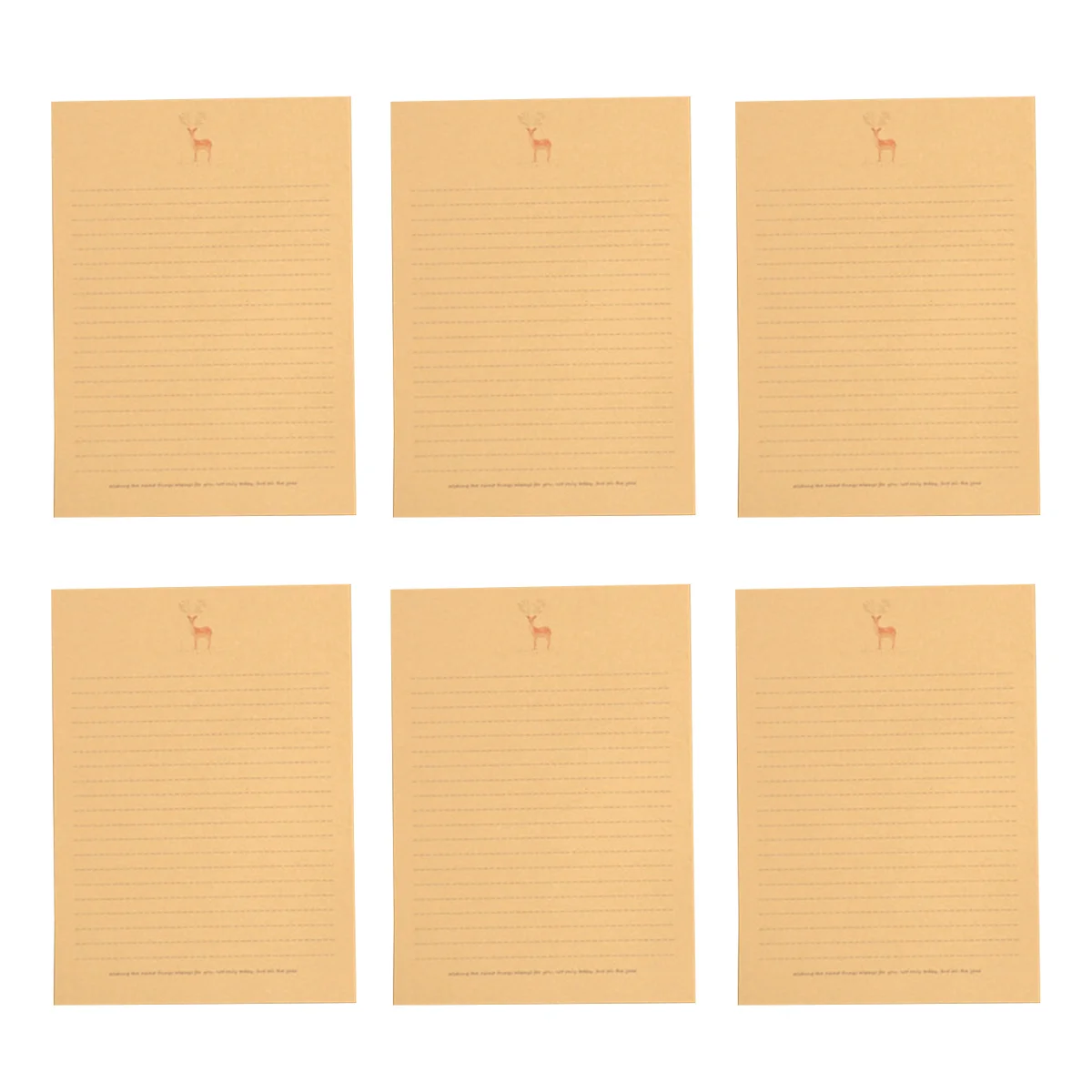 

50Pcs Kraft Stationery Paper Set Retro Writing Paper Vintage Letter Paper Set (Random Pattern)