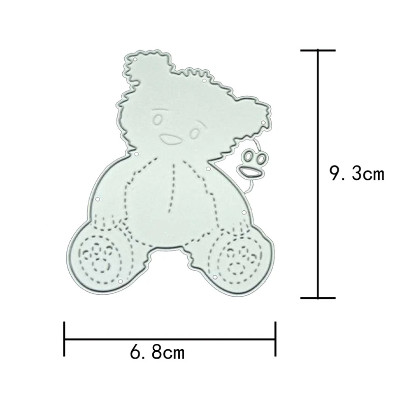 Металлические штампы с изображением коричневого медведя и одежды трафареты для