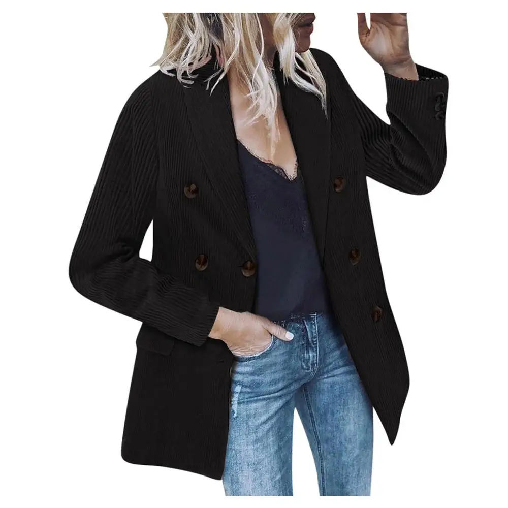 Женский зимний вельветовый костюм пальто простая тонкая куртка женское