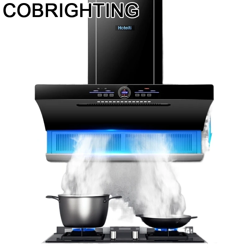 Para Cocina Keuken Afzuigkappen Smoke Suction Machine De Fan Hotte Cuisine Ventilator Rook Afzuiging Cappa Kitchen Range Hood