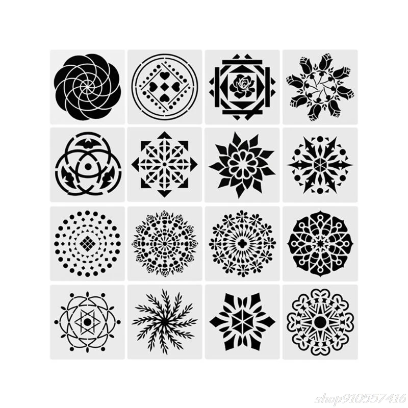 

37pcs Mandala Dotted Tools Set for Painting Rock Stencil Brush Wooden Drawing Pen Paint Tray O02 20 Dropshipping