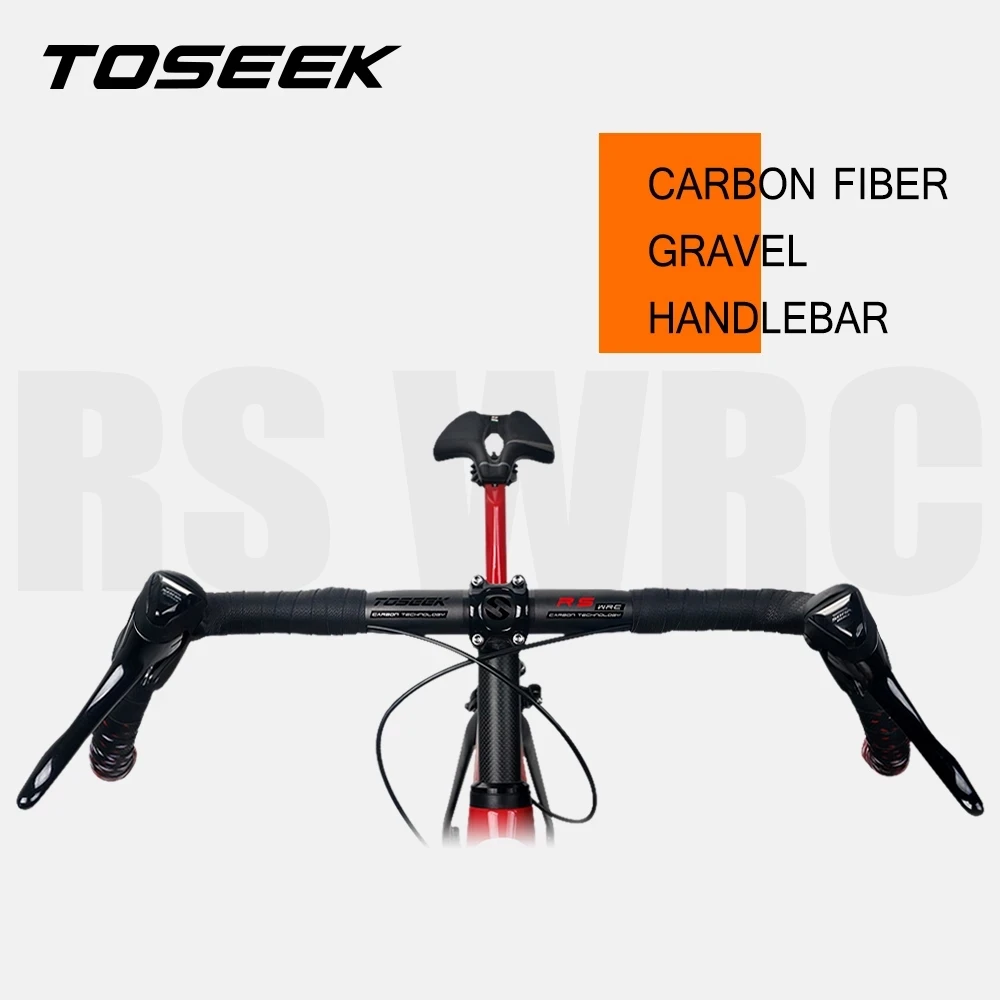 

TOSEEK Road Bike Handlebar carbon gravel Handlebar Exotropism Handle Bar 31.8mm Cyclocross Road Bicycle handlebars 400/420/440mm
