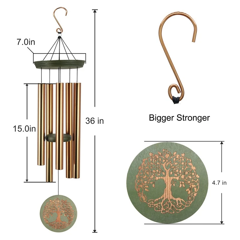 

Wind Chimes Outdoor,Memorial Windchimes for Loss of Loved One ,Wind Chimes Gifts ,Garden Home Yard Hanging Decor