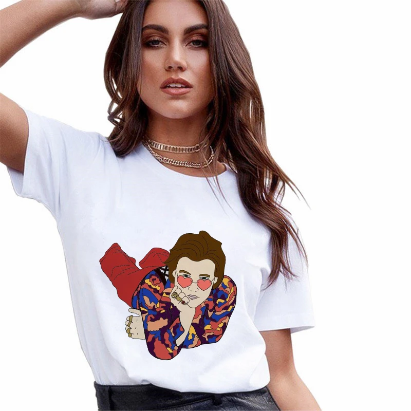 

Summer Women's T-shirt Harry cartoon Printed Tshirt Leisure Hipster Street Harajuku fashion casual couple loose short sleeves