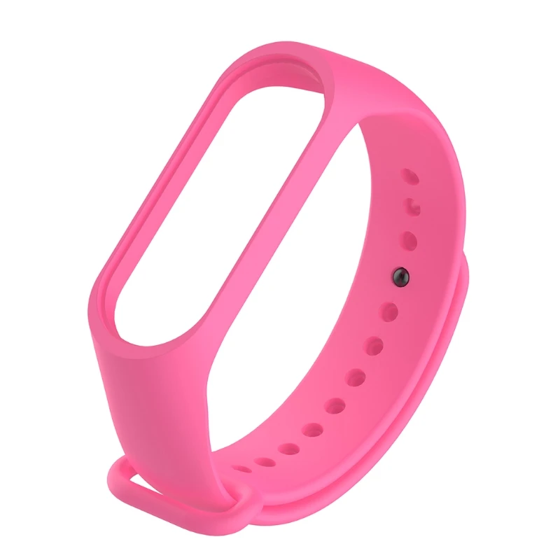 Розовый Ремешок на запястье для Xiao mi band 3 ремешок на запястье mi Band 3 браслет на ремне Оригинальные сменные цветные силиконовые - Цвет: Розовый
