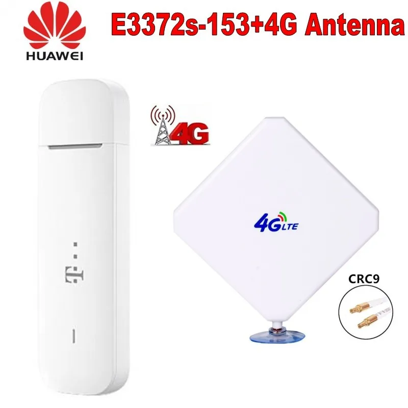 Оригинальный разблокированный usb модем HUAWEI 150 Мбит/с 4G LTE с crc9 двойной антенной 35DBI