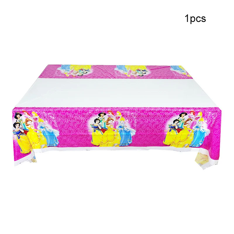 Suministros de fiesta de cumplea&ntilde;os para ni&ntilde;os y ni&ntilde;as, Set de guirnalda de papel de Disney, platos, tazas, decoraci&oacute;n para Baby Shower, 61 piezas-3