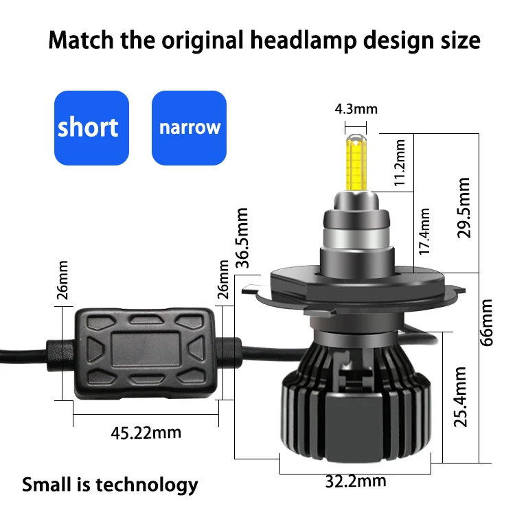 D1S D2S D3S D4S h4 H1 H7 светодиодный H8 H11 HB3 9005 HB4 8 граней 3D фары высокой мощности 18000LM для