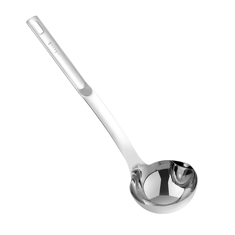 

Kitchen Oil Filtering Soup Spoon 304 Stainless Steel Large Soup Ladle Oil Soup Separator Oil Filter Artifact Oil Removal