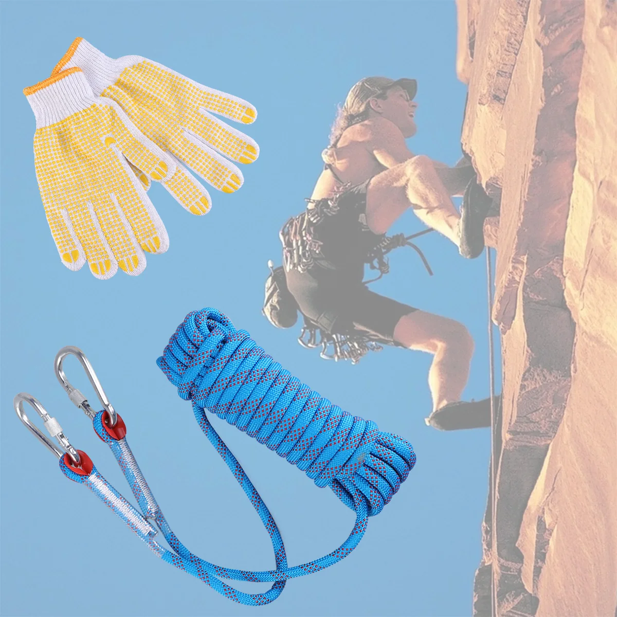 10M Tree Rock Climbing Safety Sling Rappelling Rope Auxiliary Cord Equipment (Random) | Спорт и развлечения