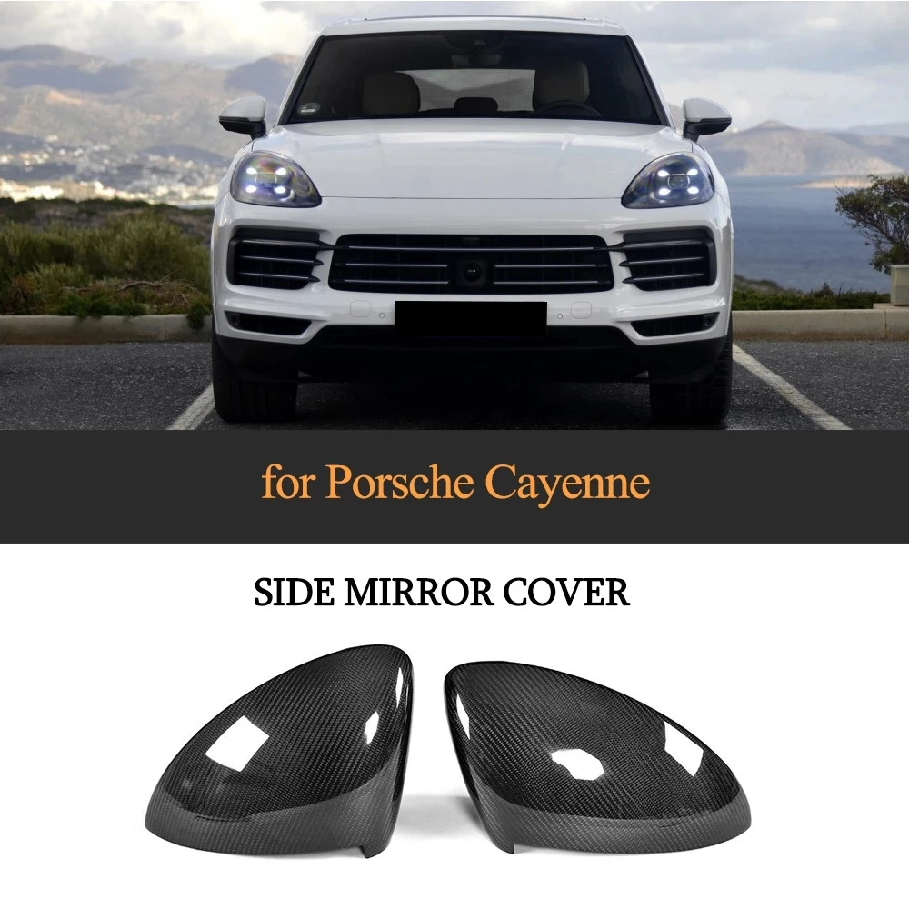

Колпачки для зеркала заднего вида из углеродного волокна для Porsche Cayenne 2018, колпачки для боковых зеркал, стильные колпачки