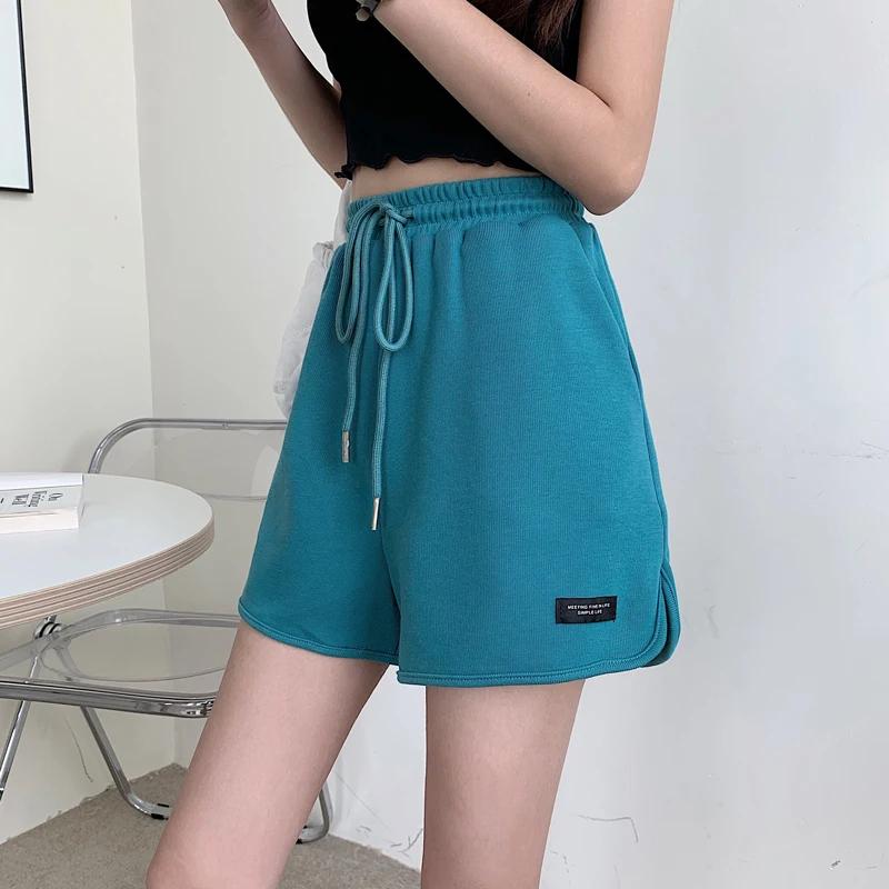 Sport Women's Performance Run Shorts Drawstring Quick Dry Heather Training Shorts with Pockets Side Cut Split Design Shorts