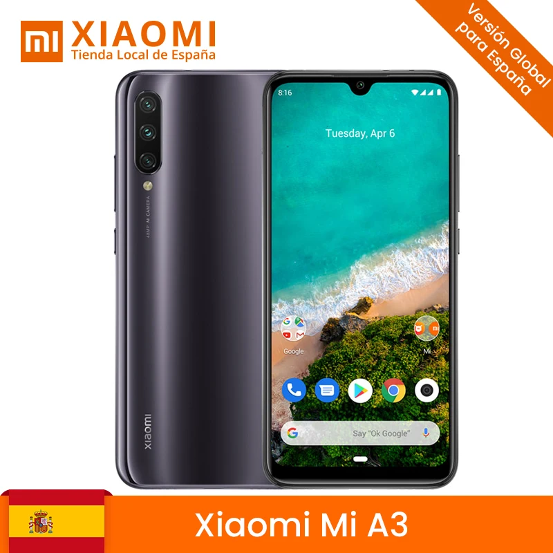 Международная версия Xiaomi My A3 официальный Android ONE Snapdragon 665 6 088 &quotAMOLED Восьмиядерный