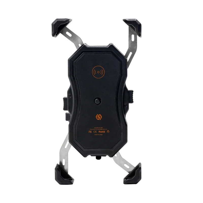 

Wireless/USB Charger Motorcycle Phone Holder for Road Bike/ MTB/ Scooter with 360 Rotation for 2.2-3.78in (Width) phones