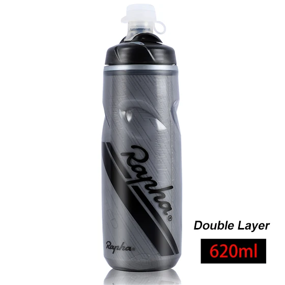 620ml Black Gray Rapha велосипедная бутылка для воды 620 мл/750 мл Запираемая велосипедная Беговая уличная горная дорога герметичная PP велосипедная бутылка для воды - Цвет: 620ml Black Gray