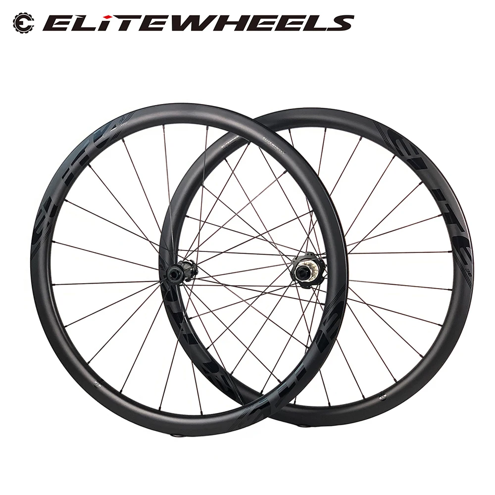

ELITEWHEELS Road Disc Carbon Wheels RD09 Center Lock Hub Shimano XDR 24-24H Disc Brake Rim Cyclocross Road Cycling Wheelset