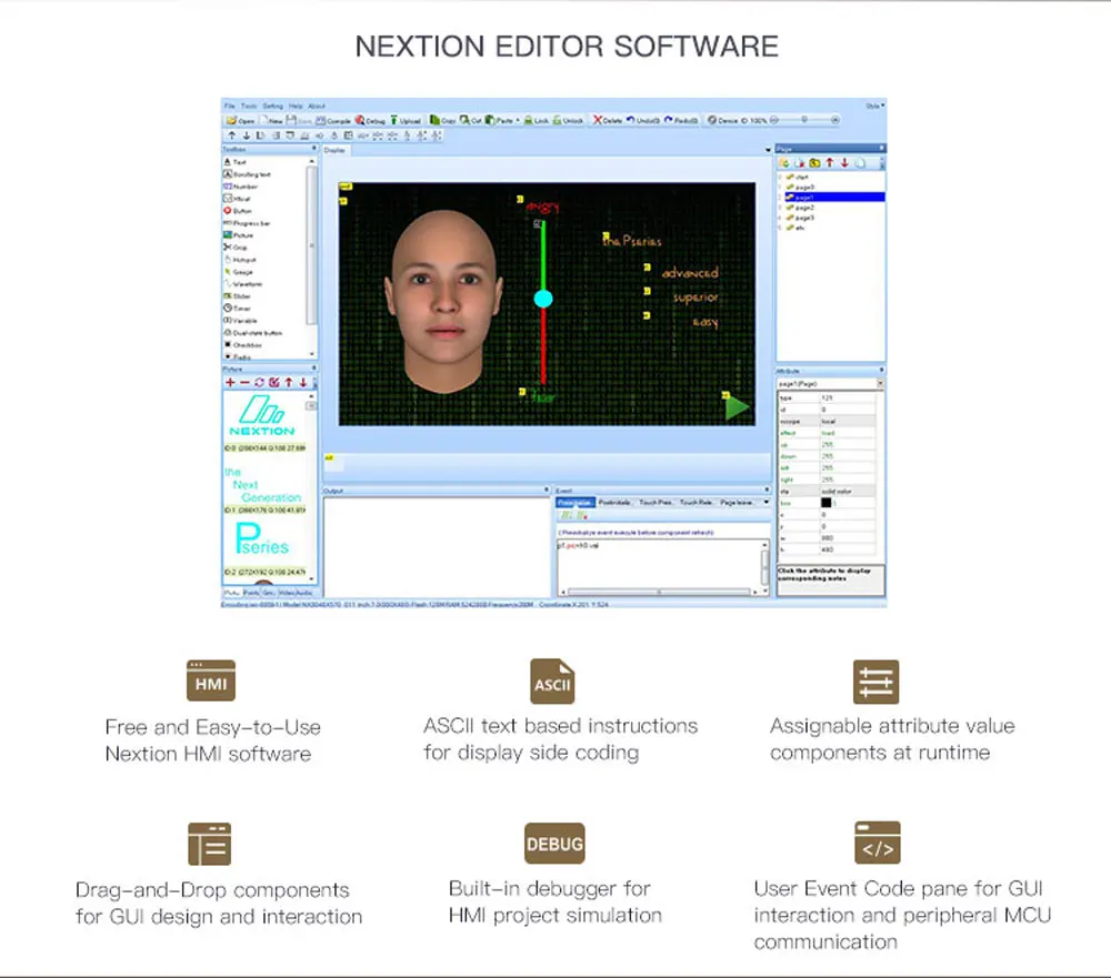 NEXTION 10," интеллектуальный NX1060P101-011C/R-I Многофункциональный HMI Резистивный/емкостный ЖК-экран модуль сенсорного экрана без корпуса