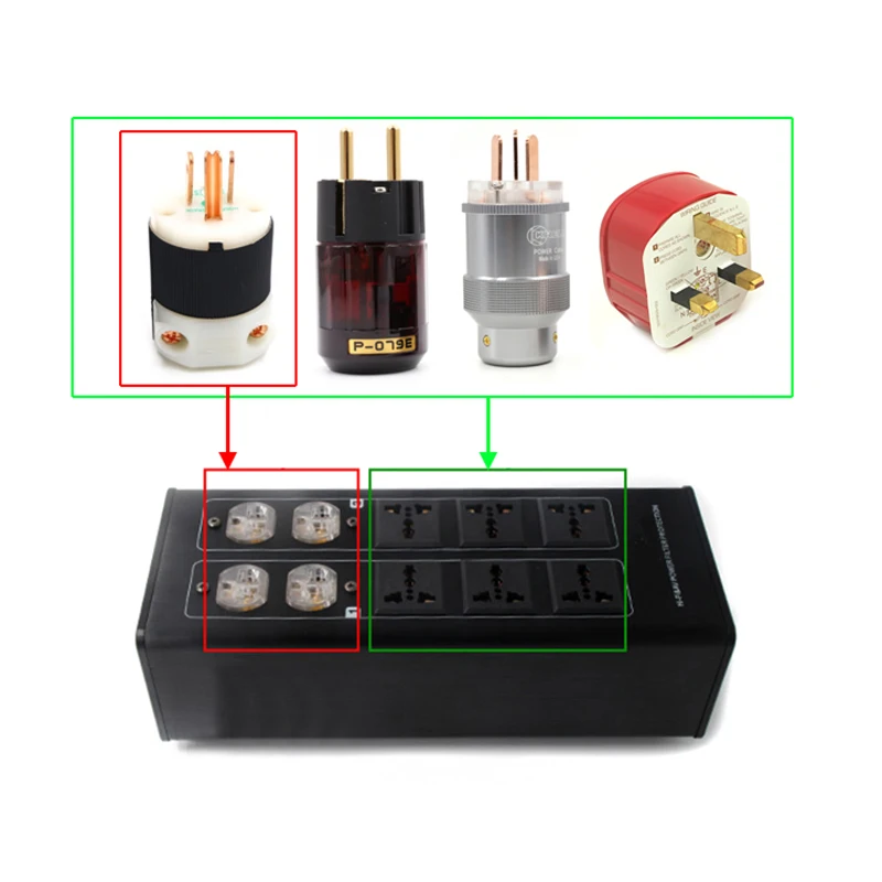 AUDIOWALLE hifi фильтр питания TP1000 сетевой фильтр Разъем защиты напряжения дисплей Многофункциональный lightn-proof разъем