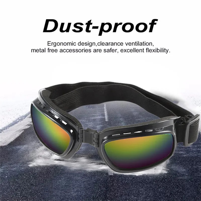 Motorcycle Dirt Bike Ski Goggles Block Strong Winds Snow Fog And Light Fashion Glasses Eyewear Adjustable Elastic Band | Автомобили и