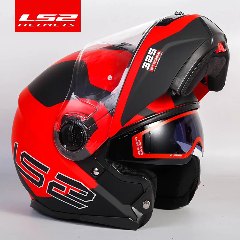 LS2 стробоскоп флип-ап мото rcycle шлем LS2 ff325 двойной объектив козырек шлемы Capacete Cascos moto Casques DOT утвержден - Цвет: 9