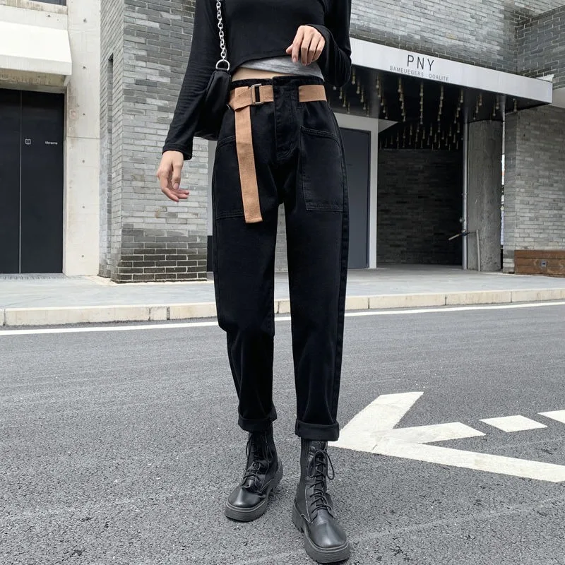 Женские джинсы с высокой талией и широкими штанинами джинсовая одежда в стиле