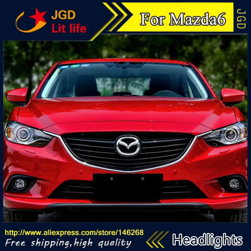 Автостайлинг для Mazda 6 светодиодные фары 2013 2016 Новая Mazda6 Atenza биксеноновые DRL