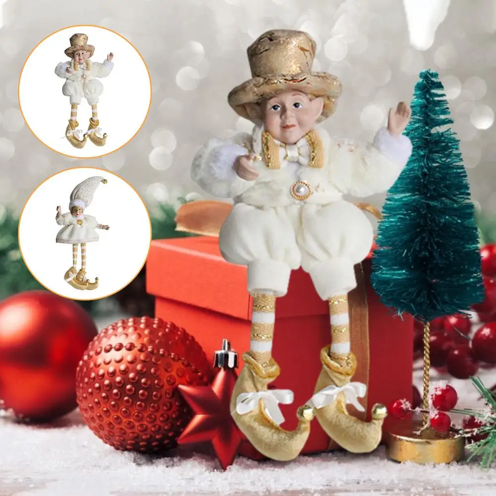 

Christmas Elf Doll With Dangling Legs for Table Decor Cute 3D Doll Gift Toys for Girl Or Boy Kids
