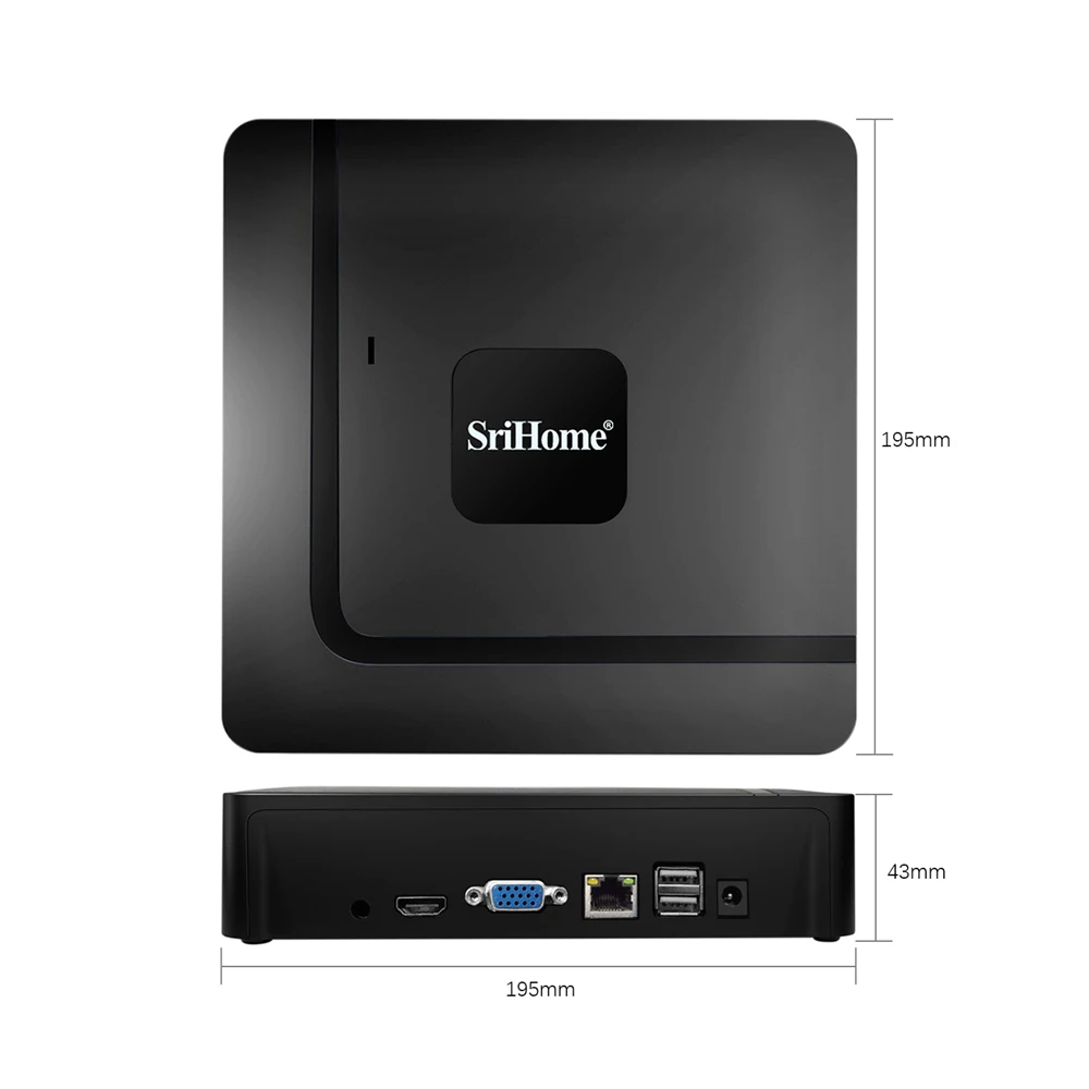 Srihome NVS003 4K UHD CCTV NVR 16CH 5MP Network Video Recorder 8CH 8MP Security Surveillance Up to 8T HDD H2.65 IP Camera | Безопасность
