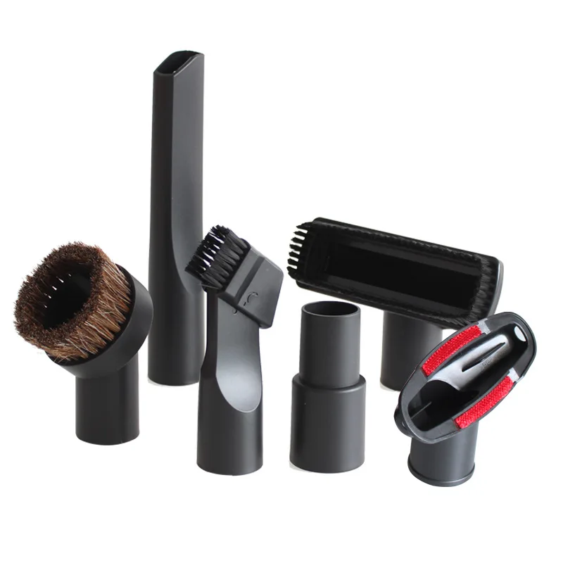

6pcs/set of vacuum cleaner brush nozzle household dust removal gap staircase tool kit 32mm/35mm nozzle round brush head