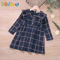 sodawn children dress long sleeve children dress preppy casual dress kid clothes girl clothes for 2 6 years