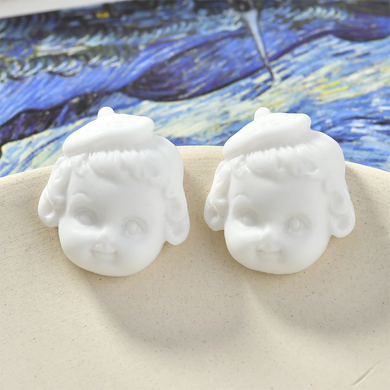 Кукла-Ангел из белой смолы для мальчиков и девочек с человеческим лицом