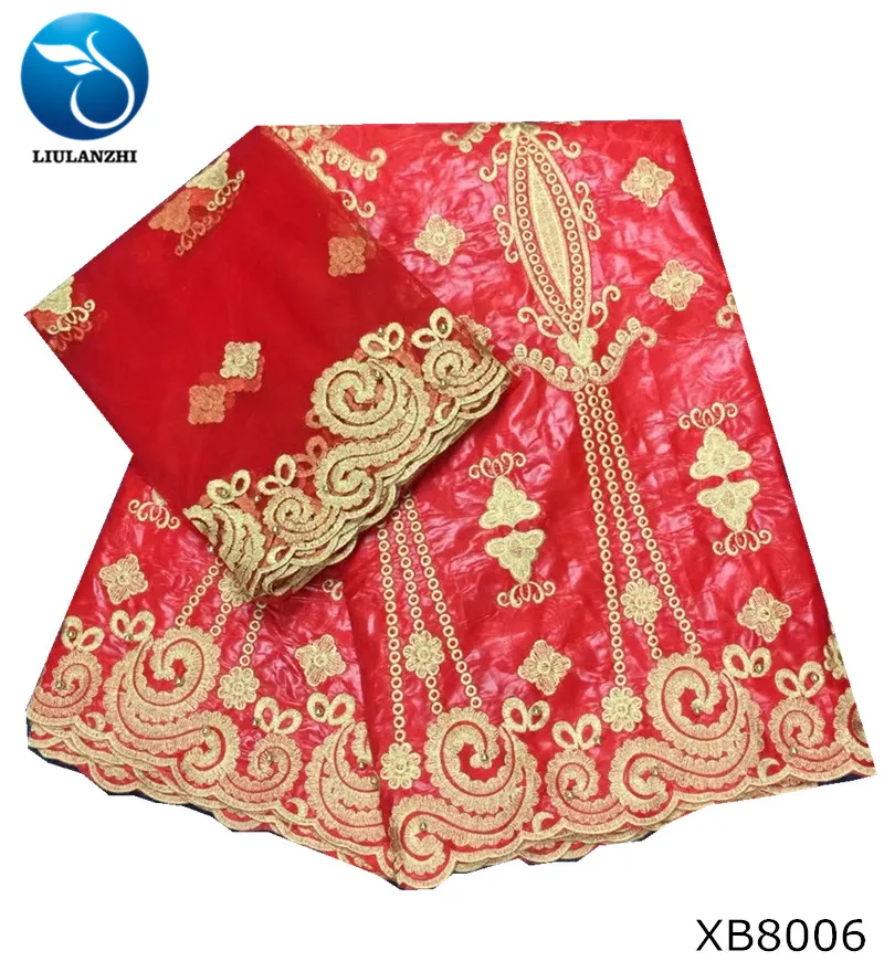 LIULANZHI 5 ярдов + 2 ярда индийская базин богатая африканская кружевная ткань 2018 с