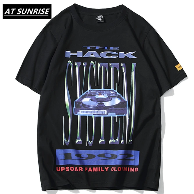 Футболка мужская с принтом и коротким рукавом повседневная хлопковая тенниска в