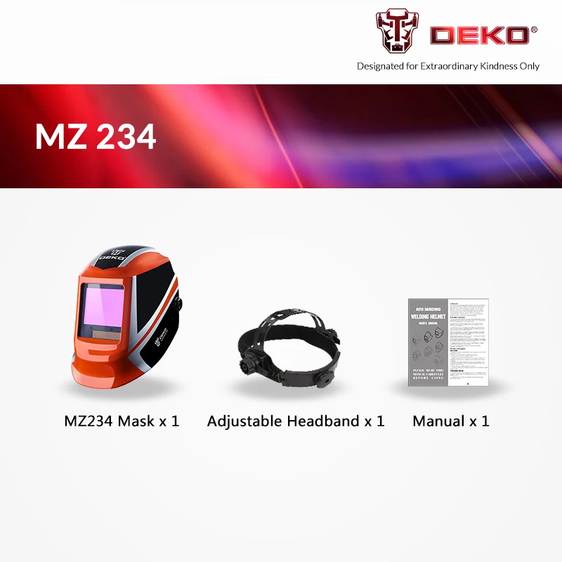 DEKO Super Solar авто затемнение MIG MMA электрическая Сварочная маска сварочный шлем сварщик крышка сварочные линзы для сварочного аппарата - Цвет: MZ234