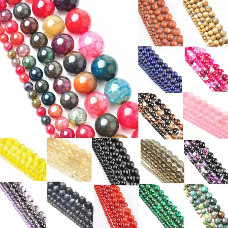 Модные круглые бусины оптовая продажа кварцевые высокого качества 4-12 мм из