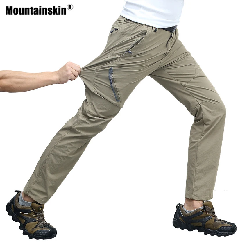 

Mountainskin Men's Summer Quick Dry Hiking Pants 8XL Elastic Outdoor Sport Camping Fishing Climbing Trekking Male Trousers VA610