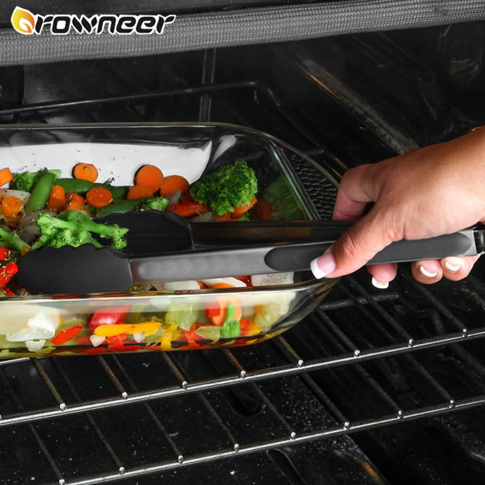 Силиконовый пищевой зажим кулиные нарцы нескользящий для барбекю салата высокая