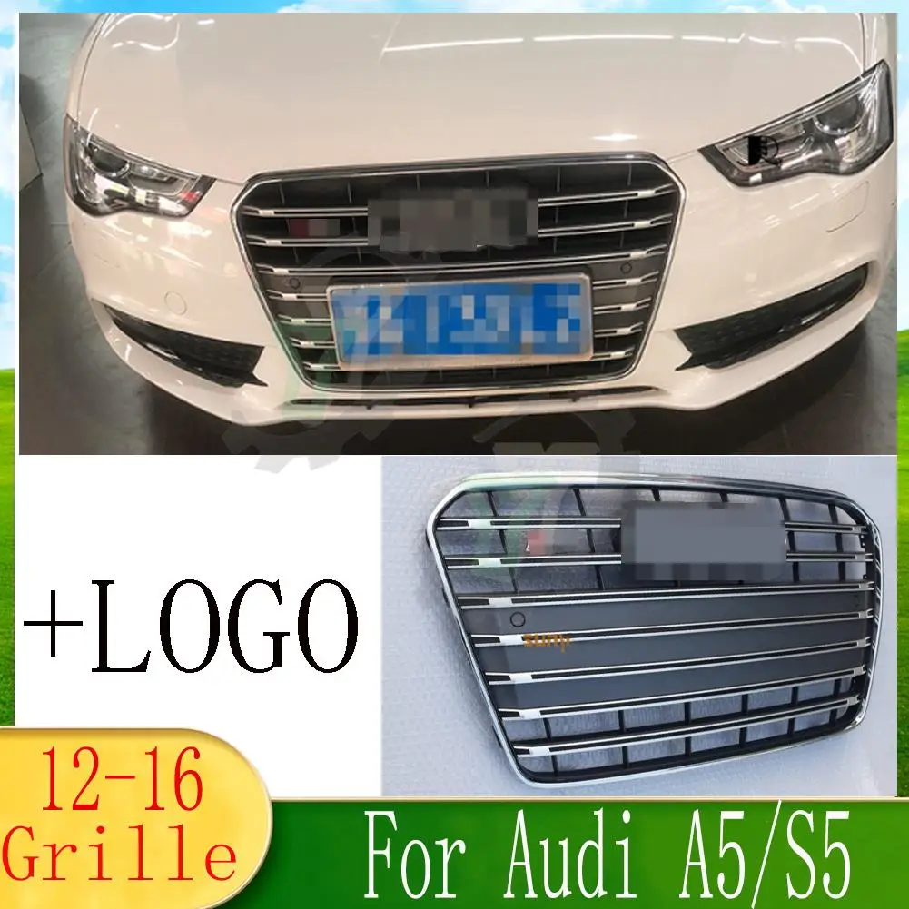 

For S5 Style Car Accessory modified Sport Front Bumper Upper Grille Racing Grill for Audi A5/S5 B8.5 2012 2013 2014 2015 2016