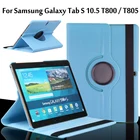 Чехол-Обложка для Samsung Galaxy Tab S 10,5 T800 T805 таблеток, диагональ 10,5 дюйма, флип-чехол для планшета из искусственной кожи с вращением на 360 градусов